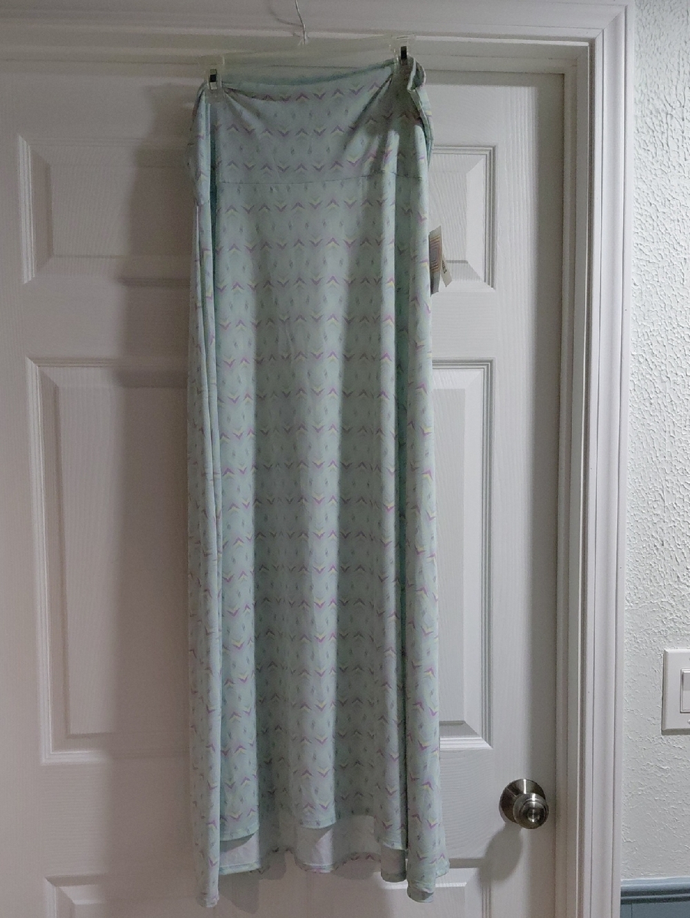 LuLaRoe Pastel Mint Chevron Maxi Skirt